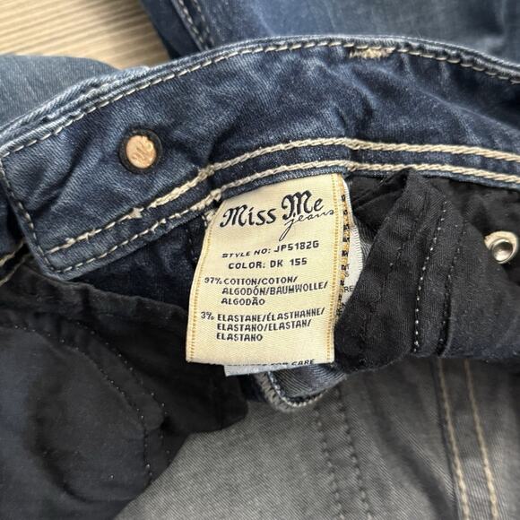 Miss Me Dark Wash Skinny Jeans – Women’s 26 – Embroidered Fleur-de-Lis - Picture 8 of 12